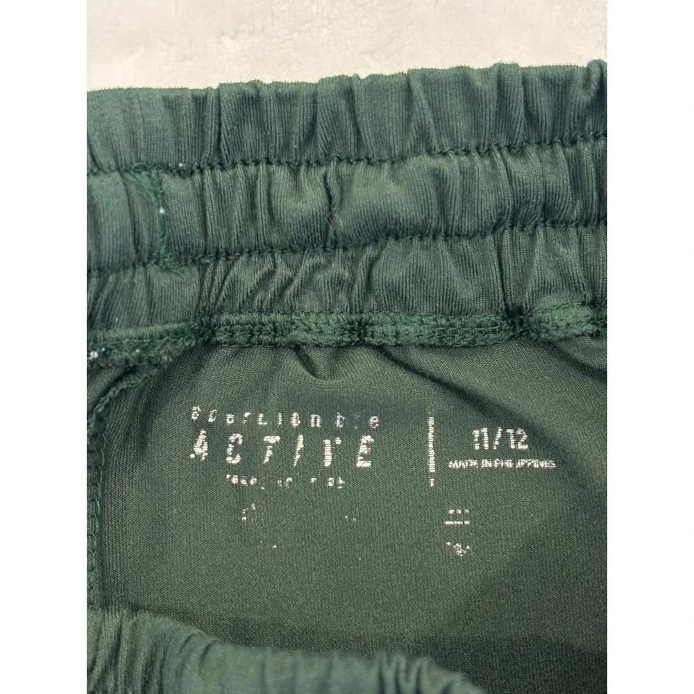Abercrombie Kids Active Shorts Girls 11/12 Dark Green Elastic Waist Pockets